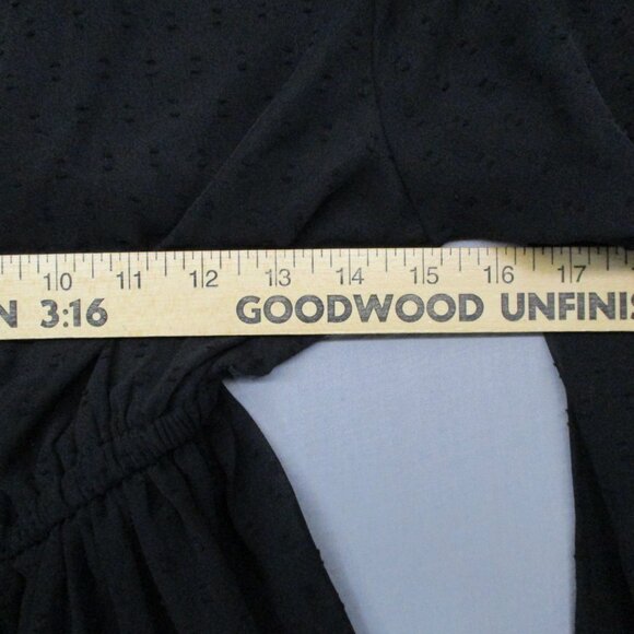 NWT BooHoo Sheer Crop Wrap Top Black Women Size | 6 - Picture 4 of 13